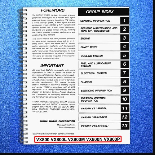 Suzuki vx800 vx800l vx800m - vx800,